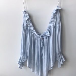 Forever21 Off the Shoulder Chiffon Blouse